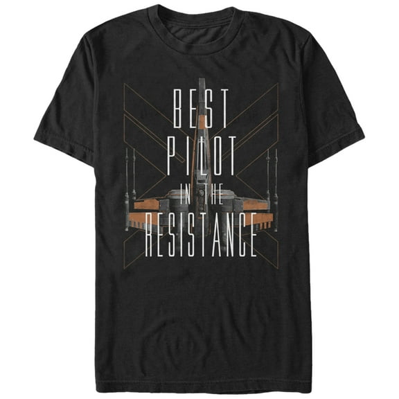 Men's Star Wars The Force Awakens Best Pilot in the X-Wing  Graphic Tee Black 2X Large
