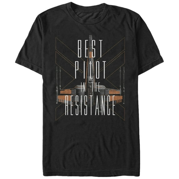 Men's Star Wars The Force Awakens Best Pilot in the X-Wing Graphic Tee Black 2X Large