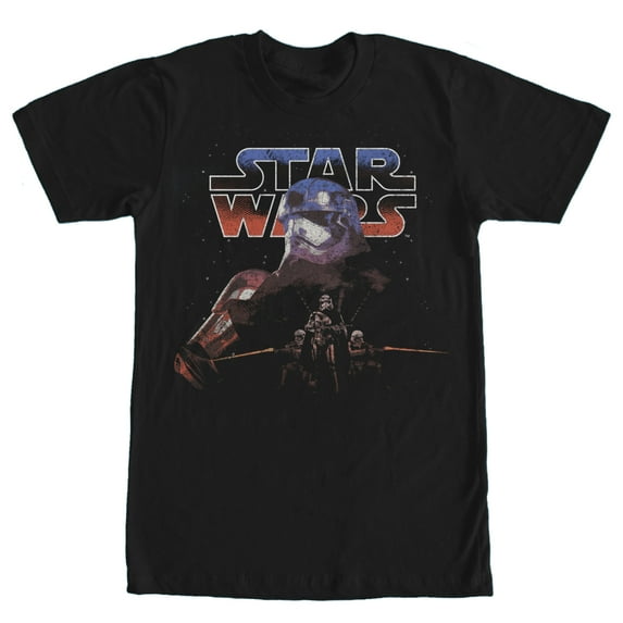 Men's Star Wars The Force Awakens Captain Phasma Distressed Graphic Tee Black Small