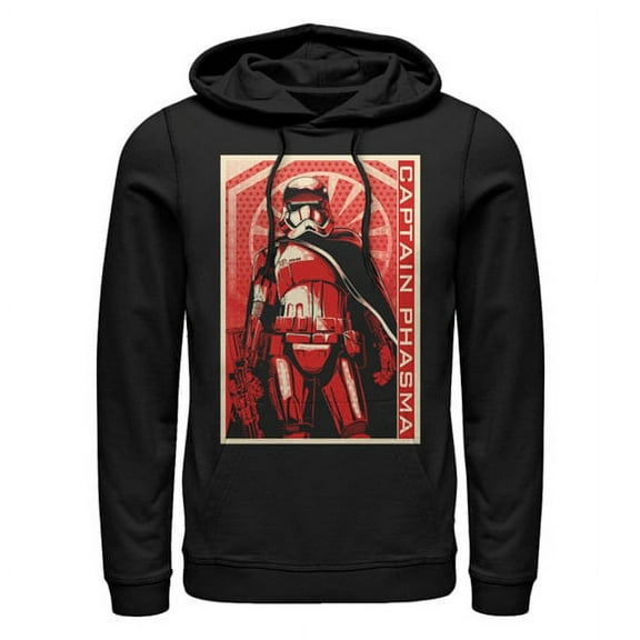 Men's Star Wars The Force Awakens Captain Phasma Poster  Pull Over Hoodie Black Large