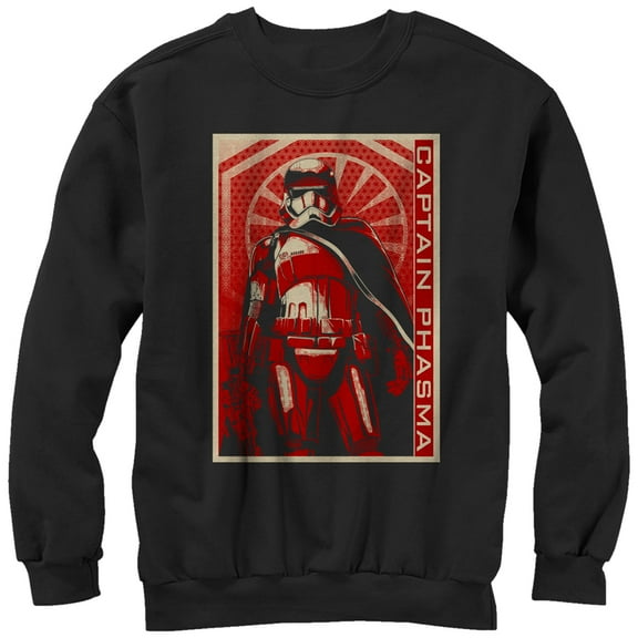 Men's Star Wars The Force Awakens Captain Phasma Poster  Sweatshirt Black 2X Large