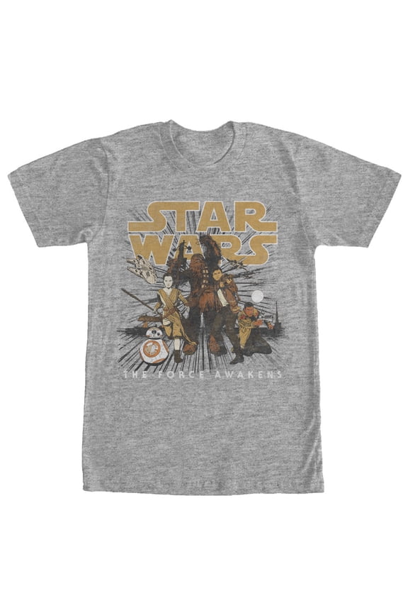 Men's Star Wars The Force Awakens Crew Graphic Tee Athletic Heather Large