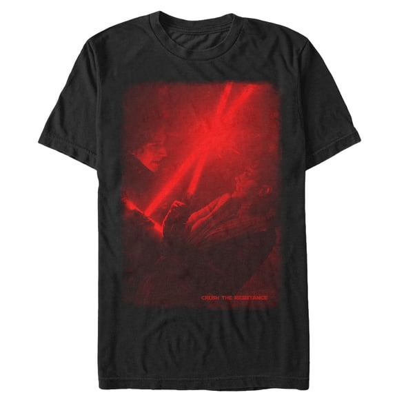 Men's Star Wars The Force Awakens Crush the Lightsaber Graphic Tee Black Medium