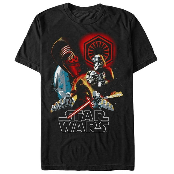 Men's Star Wars The Force Awakens First Order Art  Graphic Tee Black Large