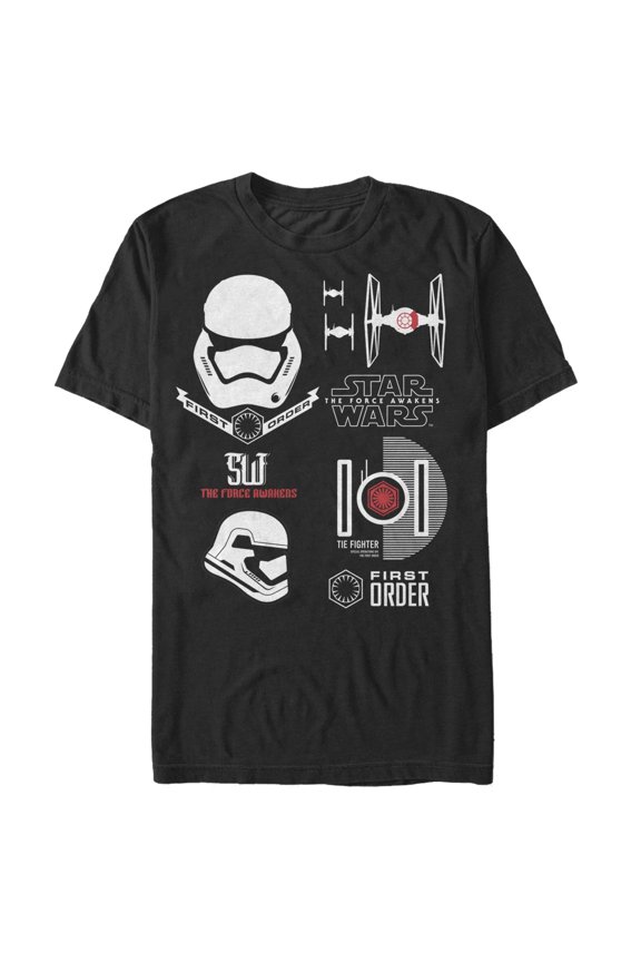 Men's Star Wars The Force Awakens First Order Logo Graphic Tee Black Small