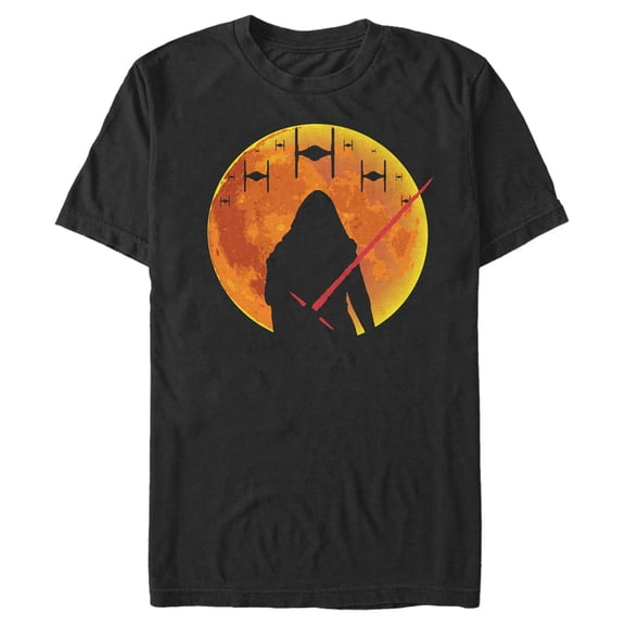 Men's Star Wars: The Force Awakens Halloween Kylo Ren Moon Graphic Tee Black Small