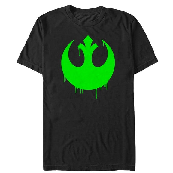 Men's Star Wars The Force Awakens Halloween Rebel Logo Drip Graphic Tee Black Medium