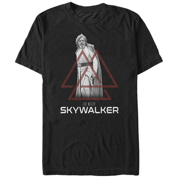Men's Star Wars The Force Awakens Hooded Jedi Master Skywalker Graphic Tee Black 5X Large