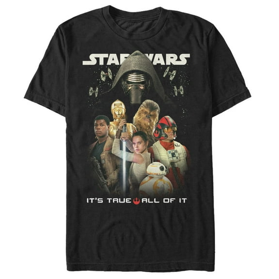 Men's Star Wars The Force Awakens It's True All of It  Graphic Tee Black Small