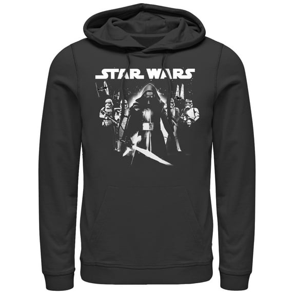 Men's Star Wars The Force Awakens Kylo Ren Arrives Pull Over Hoodie Black 2X Large