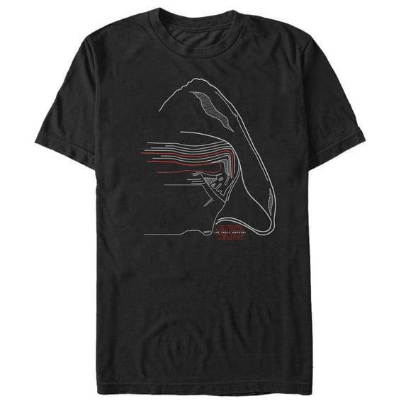 Men's Star Wars The Force Awakens Kylo Ren Art Graphic Tee Black Small