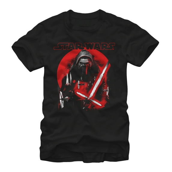 Men's Star Wars The Force Awakens Kylo Ren Circle Graphic Tee Black 2X Large