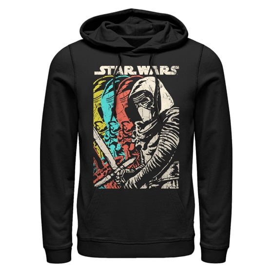 Men's Star Wars The Force Awakens Kylo Ren Copies Pull Over Hoodie Black Large