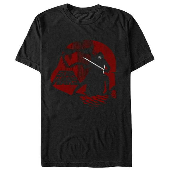 Men's Star Wars The Force Awakens Kylo Ren Lightsaber Stance Graphic Tee Black X Large