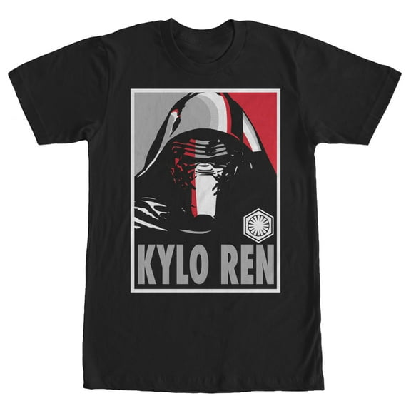 Men's Star Wars The Force Awakens Kylo Ren Poster Graphic Tee Black 2X Large