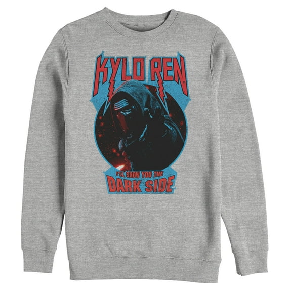 Men's Star Wars The Force Awakens Kylo Ren Show Dark Side Sweatshirt Athletic Heather Small