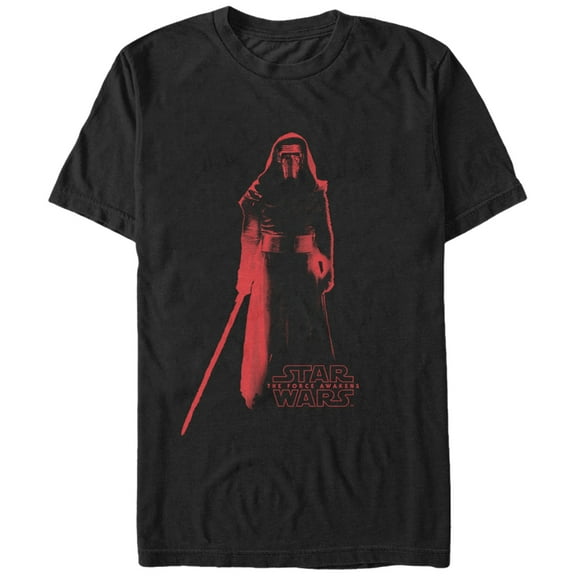 Men's Star Wars The Force Awakens Kylo Ren Stands Graphic Tee Black Large