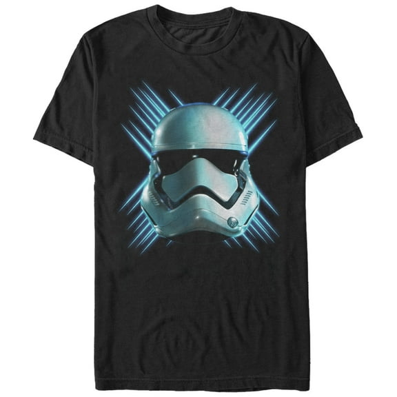 Men's Star Wars The Force Awakens Laser Stormtrooper Helmet  Graphic Tee Black Small