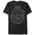 thumbnail image 1 of Men's Star Wars The Force Awakens Millennium Falcon Home  Graphic Tee Black 2X Large, 1 of 4