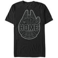 thumbnail image 1 of Men's Star Wars The Force Awakens Millennium Falcon Home  Graphic Tee Black Large, 1 of 4