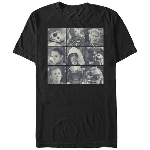 Men's Star Wars The Force Awakens Rebel Heroes Graphic Tee Black 5X Large