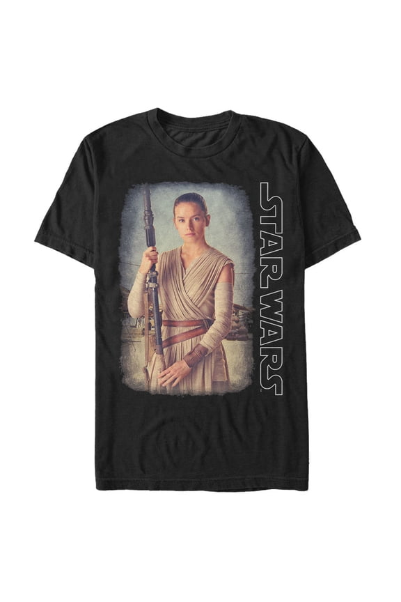 Men's Star Wars The Force Awakens Rey Jakku Desert  Graphic Tee Black Medium