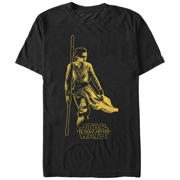 Men's Star Wars The Force Awakens Rey Jakku Scavenger  Graphic Tee Black X Large