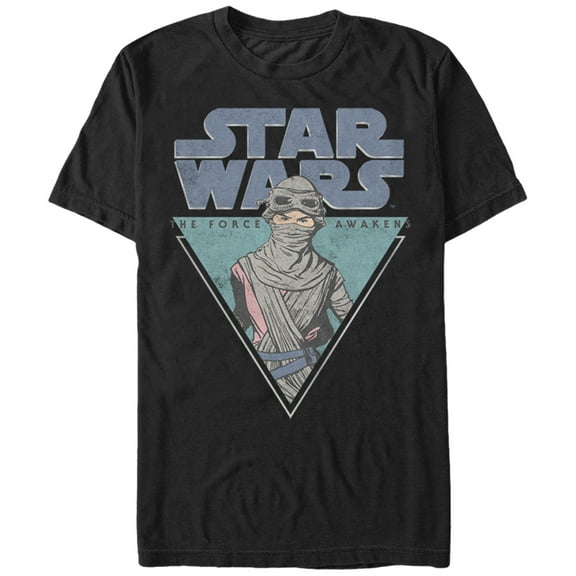 Men's Star Wars The Force Awakens Rey Triangle Graphic Tee Black Small