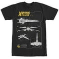 thumbnail image 1 of Men's Star Wars The Force Awakens T-70 X-Wing Graphic Tee Black Medium, 1 of 4