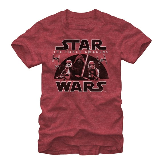 Men's Star Wars The Force Awakens The First Order Awakens  Graphic Tee Red Heather 2X Large