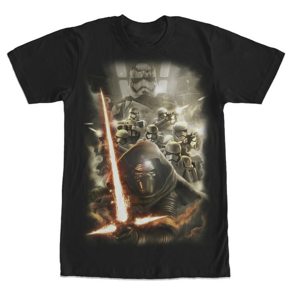 Men's Star Wars The Force Awakens The First Order Reinforcements Graphic Tee Black Small