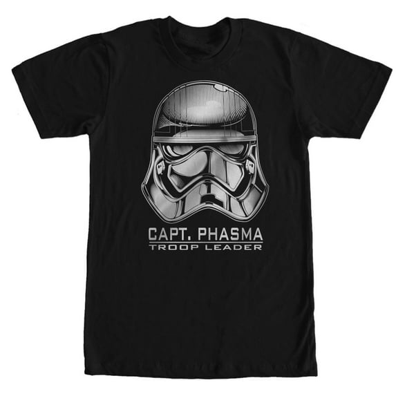 Men's Star Wars The Force Awakens Troop Leader Capt Phasma Graphic Tee Black Large
