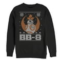 thumbnail image 1 of Men's Star Wars The Force Awakens Ugly Christmas BB-8 Snow  Sweatshirt Black 2X Large, 1 of 3