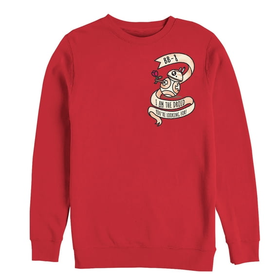 Men's Star Wars The Force Awakens Valentine BB-8 Droid of Your Dreams Sweatshirt Red X Large