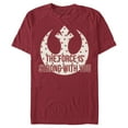 thumbnail image 1 of Men's Star Wars The Force Is Strong Valentine Rebel Logo  Graphic Tee Cardinal X Large, 1 of 5