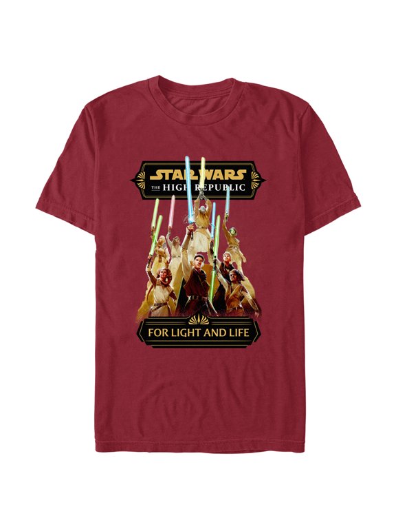 Men's Star Wars The High Republic Jedi For Light and Life Graphic Tee Cardinal 3X Large