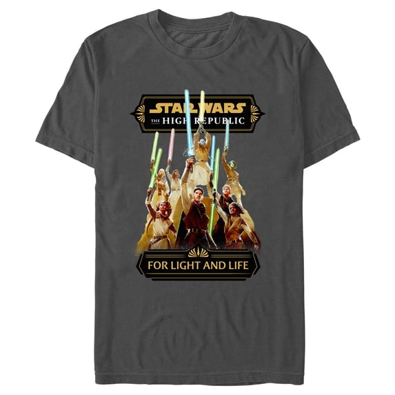 Men's Star Wars The High Republic Jedi For Light and Life Graphic Tee Charcoal Large