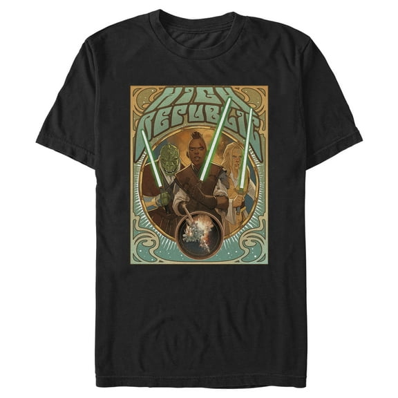 Men's Star Wars The High Republic Jedi There Is No Fear Team  Graphic Tee Black Medium