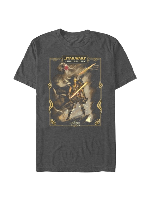 Men's Star Wars The High Republic Marchion Ro Graphic Tee Charcoal Heather 3X Large