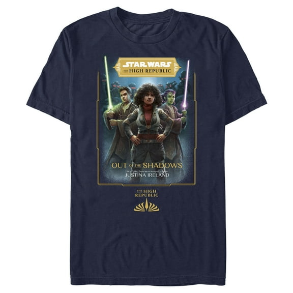 Men's Star Wars The High Republic Out of the Shadows Cover  Graphic Tee Navy Blue Small