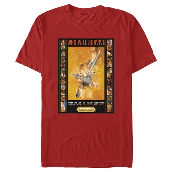 Men's Star Wars The High Republic The Disaster Poster Graphic Tee Red Medium