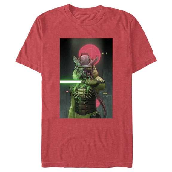 Men's Star Wars The High Republic Twi'lek Poster  Graphic Tee Red Heather 2X Large