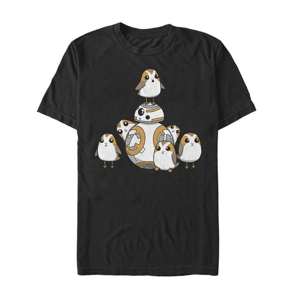 Men's Star Wars The Last Jedi BB-8 Porg Party  Graphic Tee Black X Large