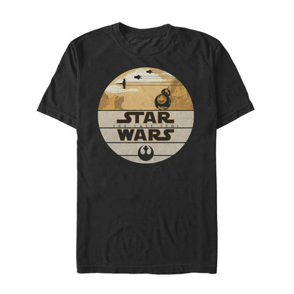 Men's Star Wars The Last Jedi BB-8 Profile  Graphic Tee Black 3X Large