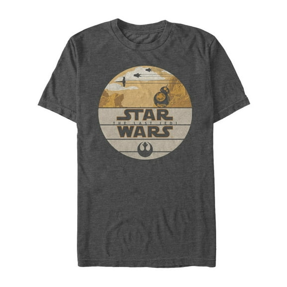 Men's Star Wars The Last Jedi BB-8 Profile Graphic Tee Charcoal Heather 2X Large