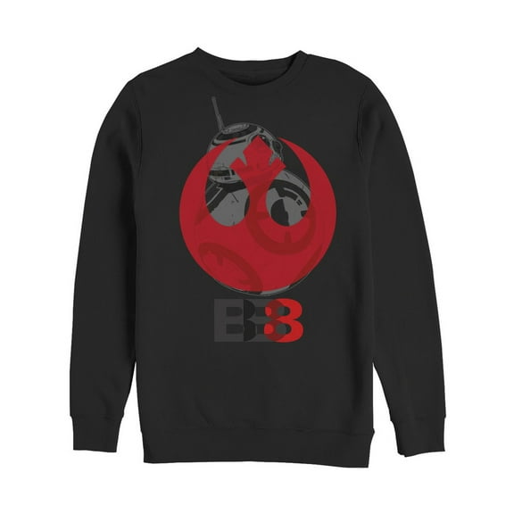 Men's Star Wars The Last Jedi BB-8 Rebel Emblem Sweatshirt Black Large