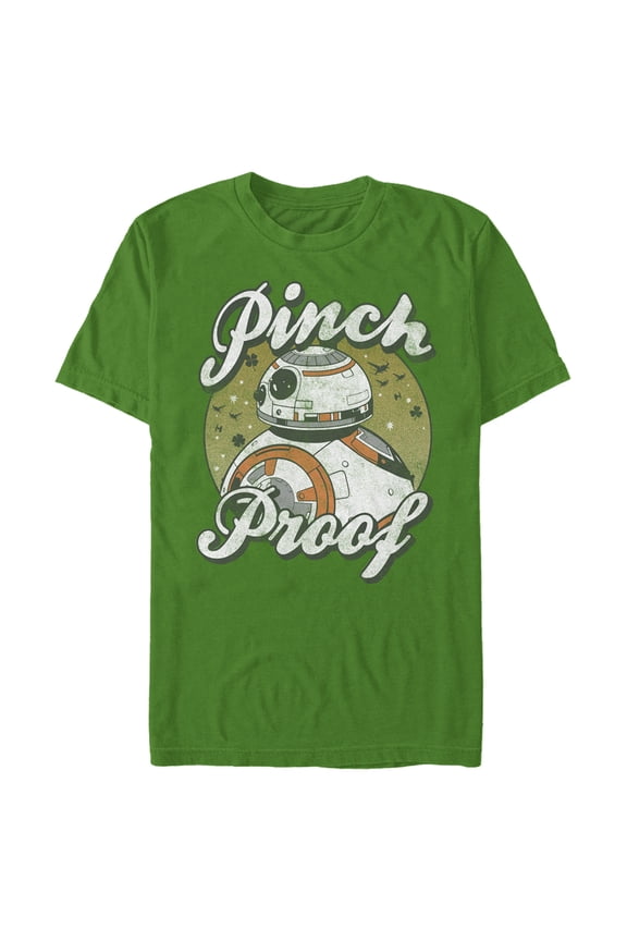 Men's Star Wars The Last Jedi BB-8 St. Patrick's Day Pinch Proof Graphic Tee Kelly Green Large