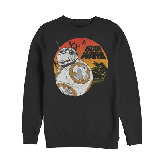 Men's Star Wars The Last Jedi BB-8 Sunset Sweatshirt Black Medium