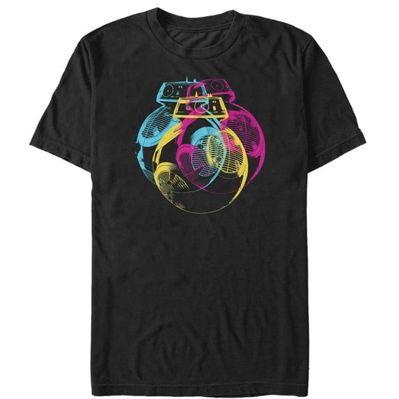 Men's Star Wars The Last Jedi BB-9E Retro Pop Graphic Tee Black Medium