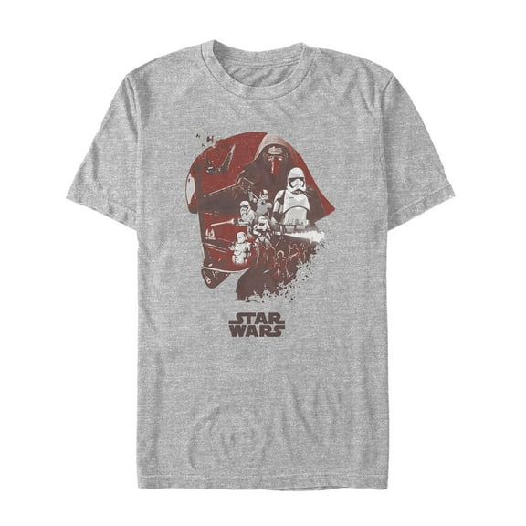 Men's Star Wars The Last Jedi Captain Phasma Helmet  Graphic Tee Athletic Heather Small